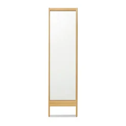 A Line wall mirror, Oak