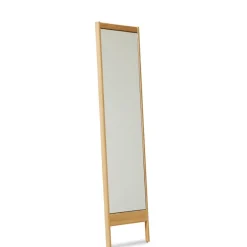 A Line wall mirror, Oak