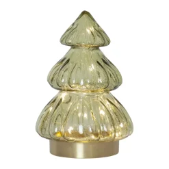 Abete table decoration Christmas lights 18 cm, Green