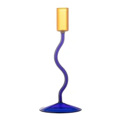 Ada candle holder 22 cm, Blue