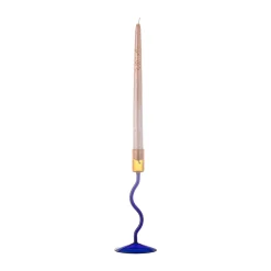 Ada candle holder 22 cm, Blue