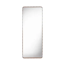 Adnet rectangular mirror, Brown, large