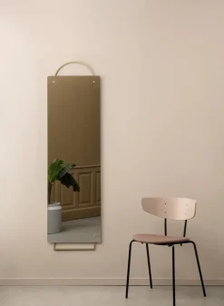 Adorn mirror 159x45 cm, Brass