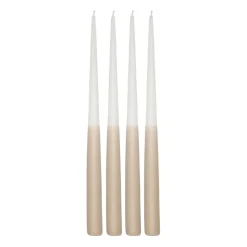 Affinity two-toned long candles 4 pack 32 cm, White-sand