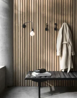 Afteroom clothes hanger small, Black-brass