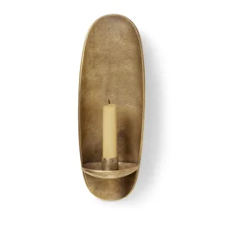 Agapé wall-mounted candlestick, Brass finish