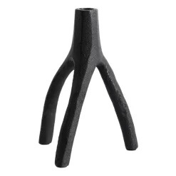 Aion candlestick XL 22 cm, black