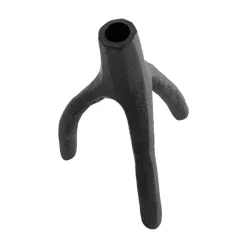 Aion candlestick XL 22 cm, black