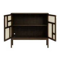 Air side table, Dark oak, 120x110 cm, with legs
