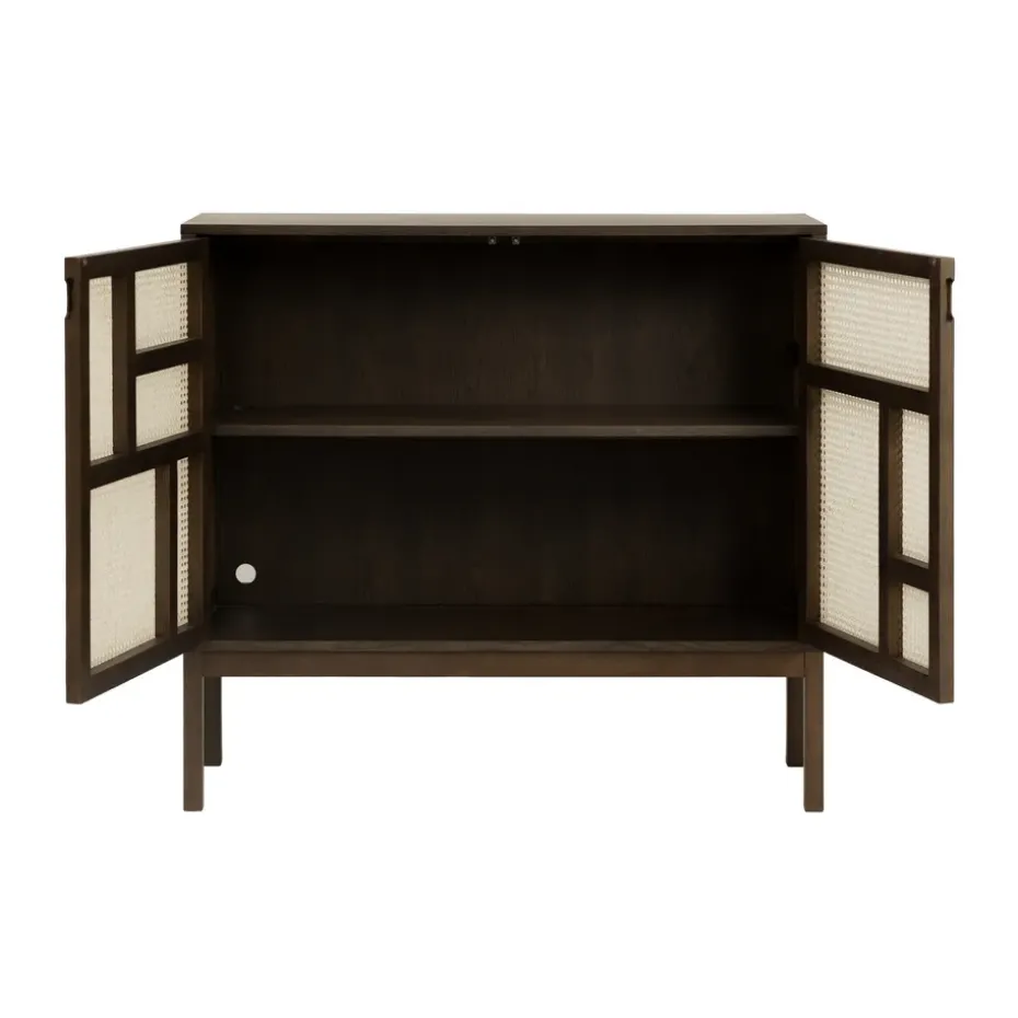 Air side table, Dark oak, 120x110 cm, with legs