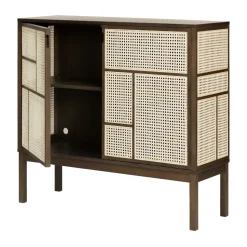 Air side table, Dark oak, 120x110 cm, with legs