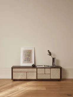 Air side table low, Dark oak