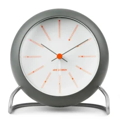 AJ Bankers table clock Ø11 cm, Dark grey