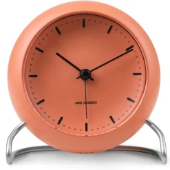 AJ City Hall table clock, pale orange
