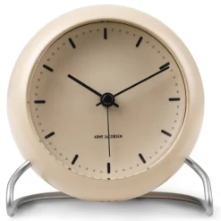 AJ City Hall table clock, sandy beige