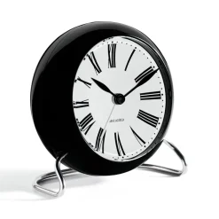 AJ Roman table clock, black