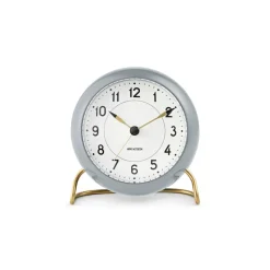 AJ Station clock 12 cm, grey-white