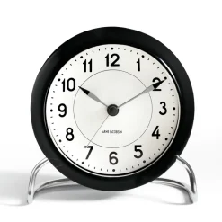 AJ Station table clock, black