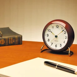AJ Station table clock burgundy, burgundy