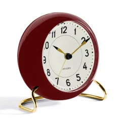 AJ Station table clock burgundy, burgundy