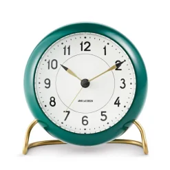 AJ Station table clock green, green