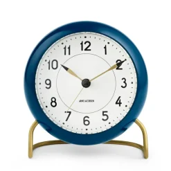 AJ Station table clock petrol blue, petrol blue