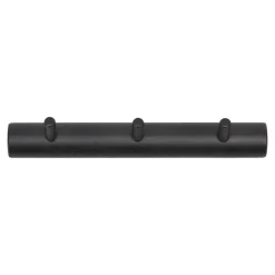 Allsarp hook rack 3 hooks, Black-painted birch