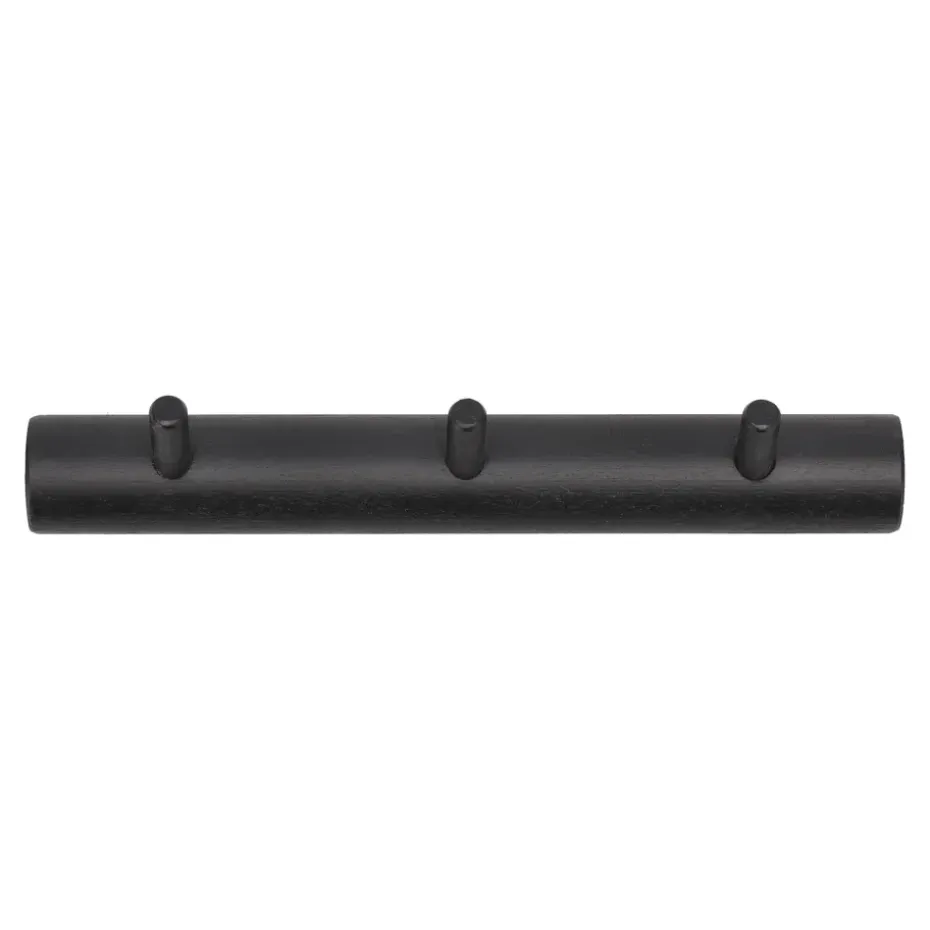 Allsarp hook rack 3 hooks, Black-painted birch