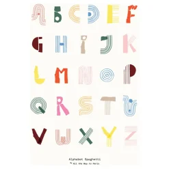 Alphabet Spaghetti ENG Multi-colour poster , 70x100 cm