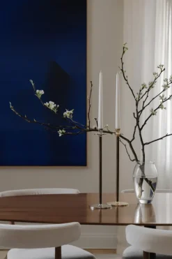 Alto Basso candle sticks, Nickel-plated brass