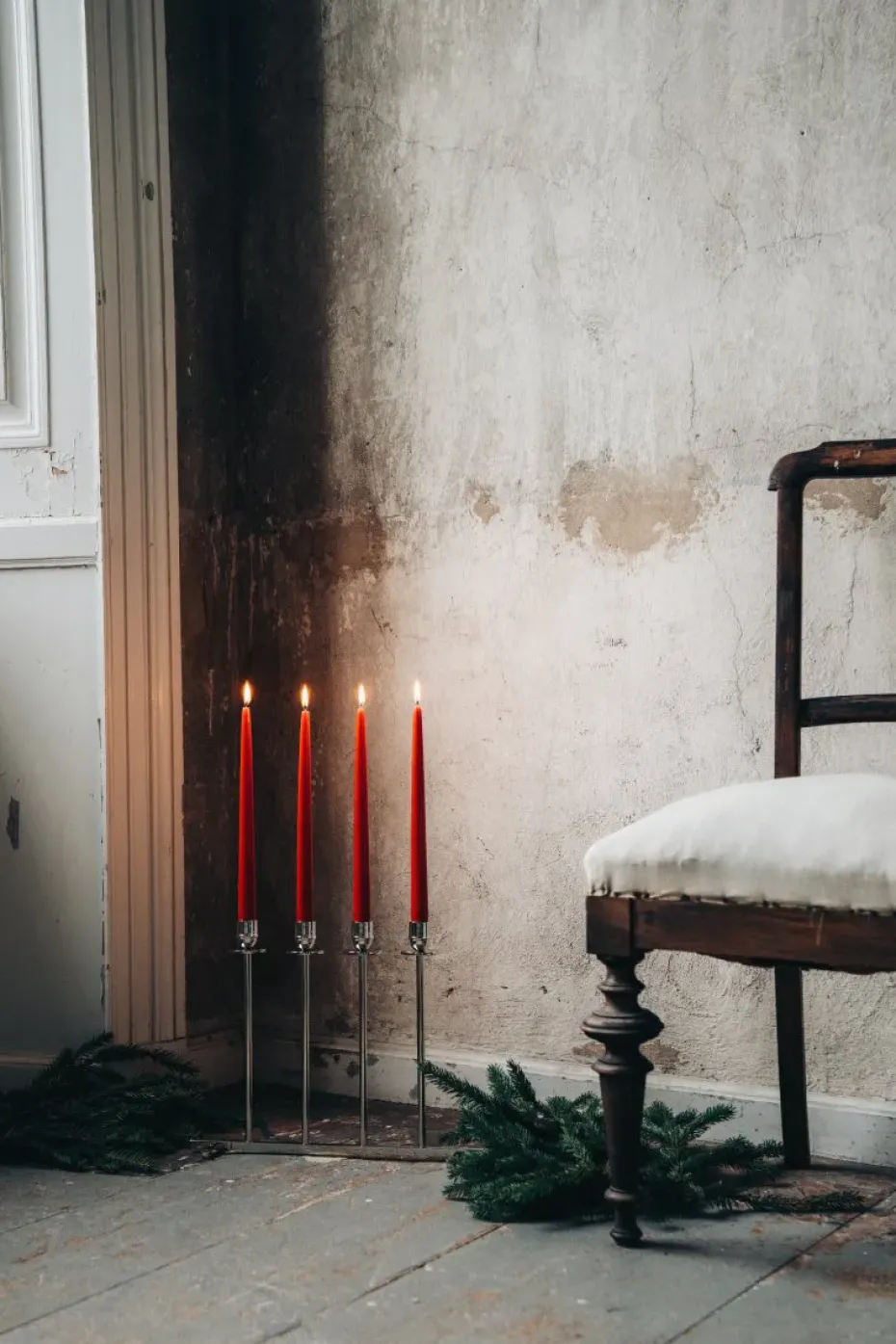 Alto candle sticks, Nickel-plated brass