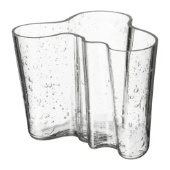 Alvar Aalto vase anniversary edition 120 mm, Bubble glass clear