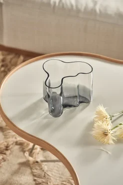Alvar Aalto vase Limited Edition 140 mm, Clear-dark grey