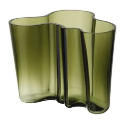 Alvar Aalto vase moss green, 160 mm