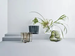 Alvar Aalto vase moss green, 160 mm