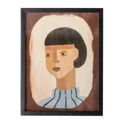 Amanda illustration with frame 32x42 cm, Brown