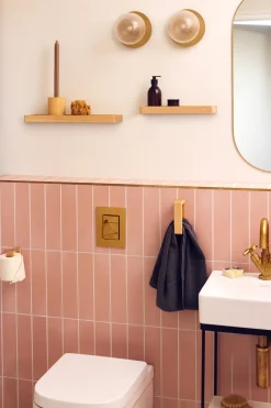 Andersen toilet paper holder, Lacquered oak