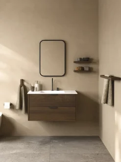 Andersen towel rack double 73,5 cm, Dark Stain Matt Lacquer Ash