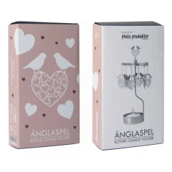 Angel chime birds and hearts, Silver