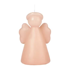 Angel sculpture candle 14 cm, Dusty peach rose