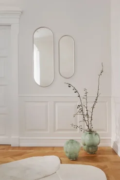 Angui mirror oval 78 cm, Taupe