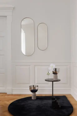 Angui mirror oval 78 cm, Taupe
