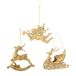 Anisa Christmas ornaments 3 pieces, Brass
