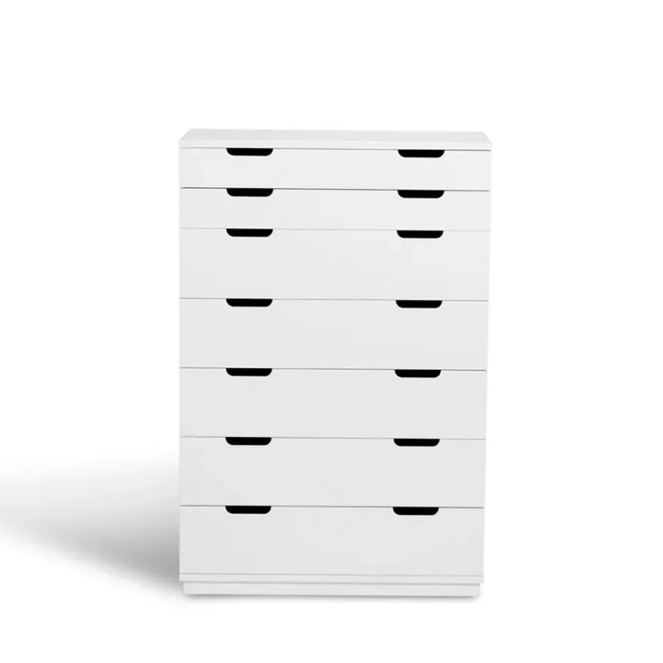 Aoko chest of 7 drawers, White lacquer