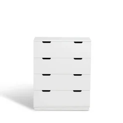 Aoko chest of 4 drawers, White lacquer