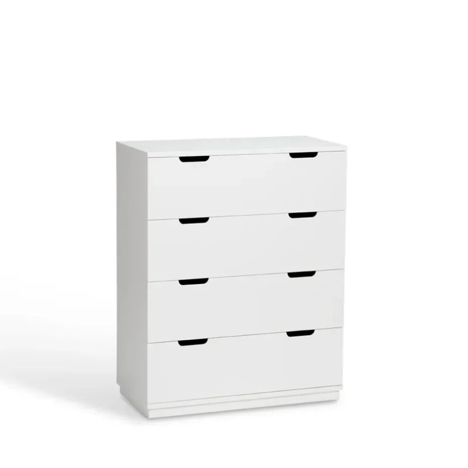 Aoko chest of 4 drawers, White lacquer