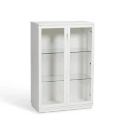 Aoko display cabinet 120 cm, White lacquer