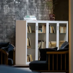 Aoko display cabinet 120 cm, White lacquer