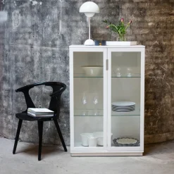 Aoko display cabinet 120 cm, White lacquer