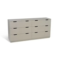 Aoko dresser double 6 drawers, Beige